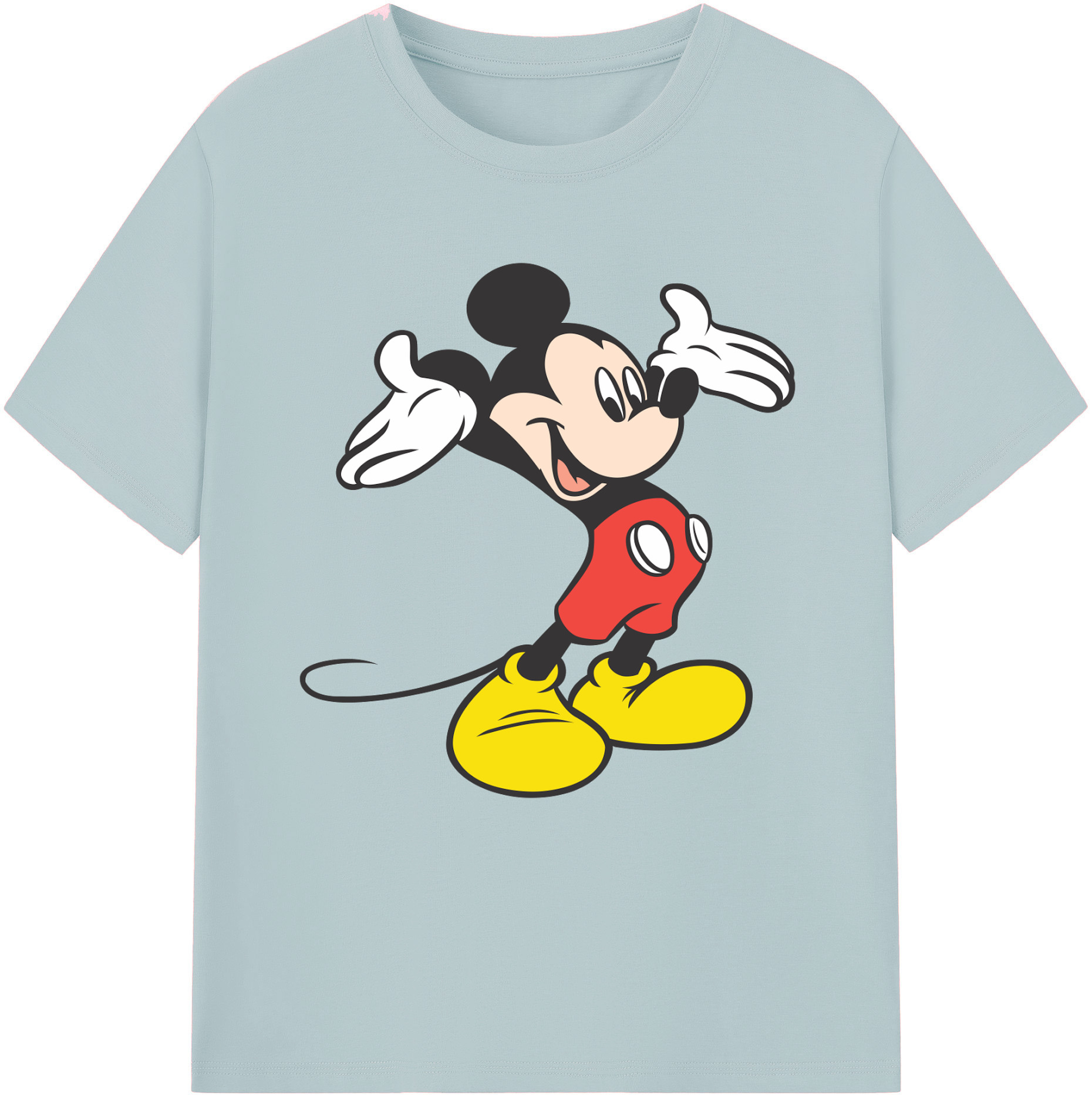 （画像用） ミッキーマウス Mickey Mouse 綿100％半袖Tシャツ（フロントプリント）